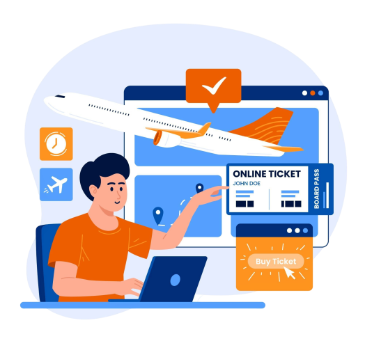 flat-design-online-ticket-illustration